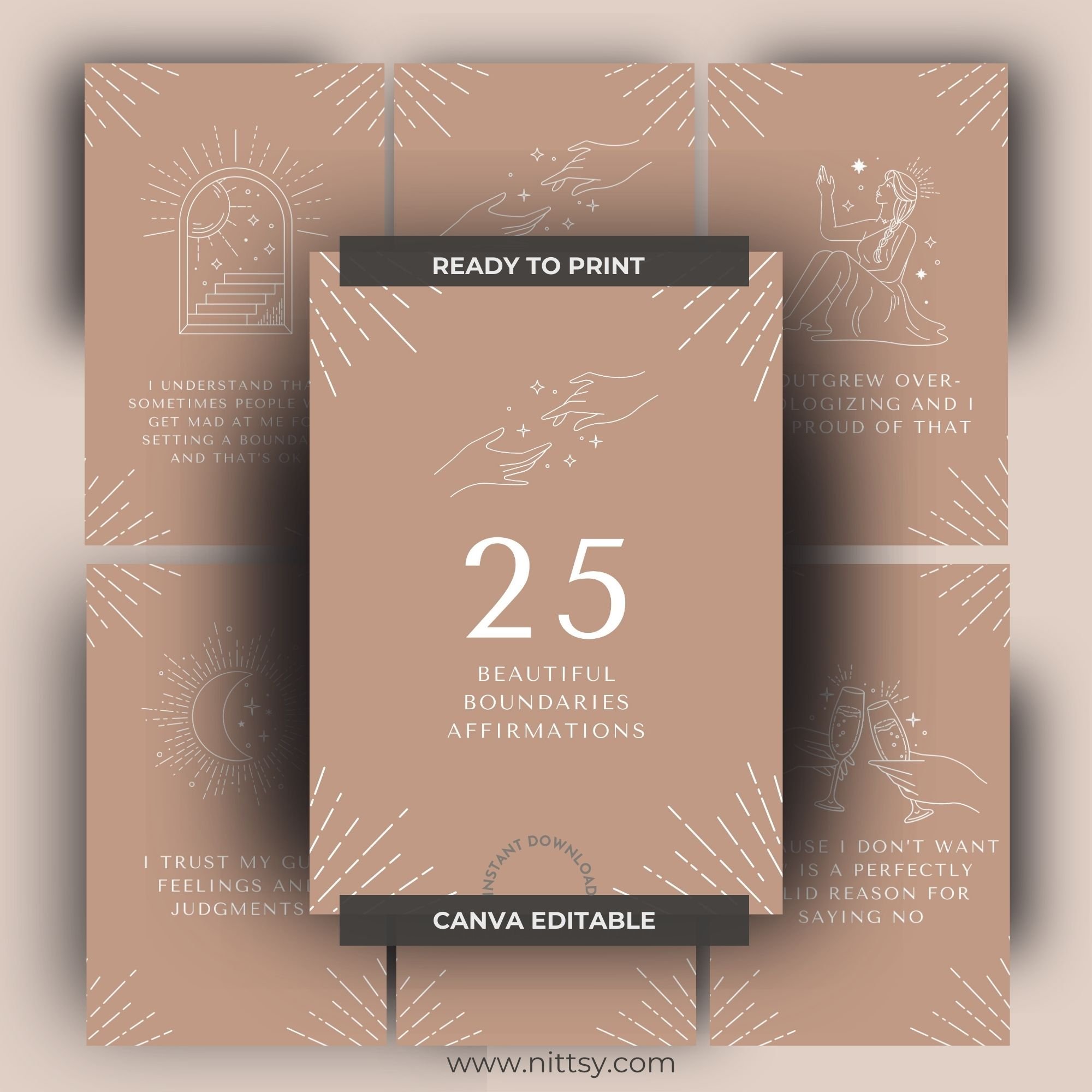 BEAUTIFUL BOUNDARIES AFFIRMATION CARDS