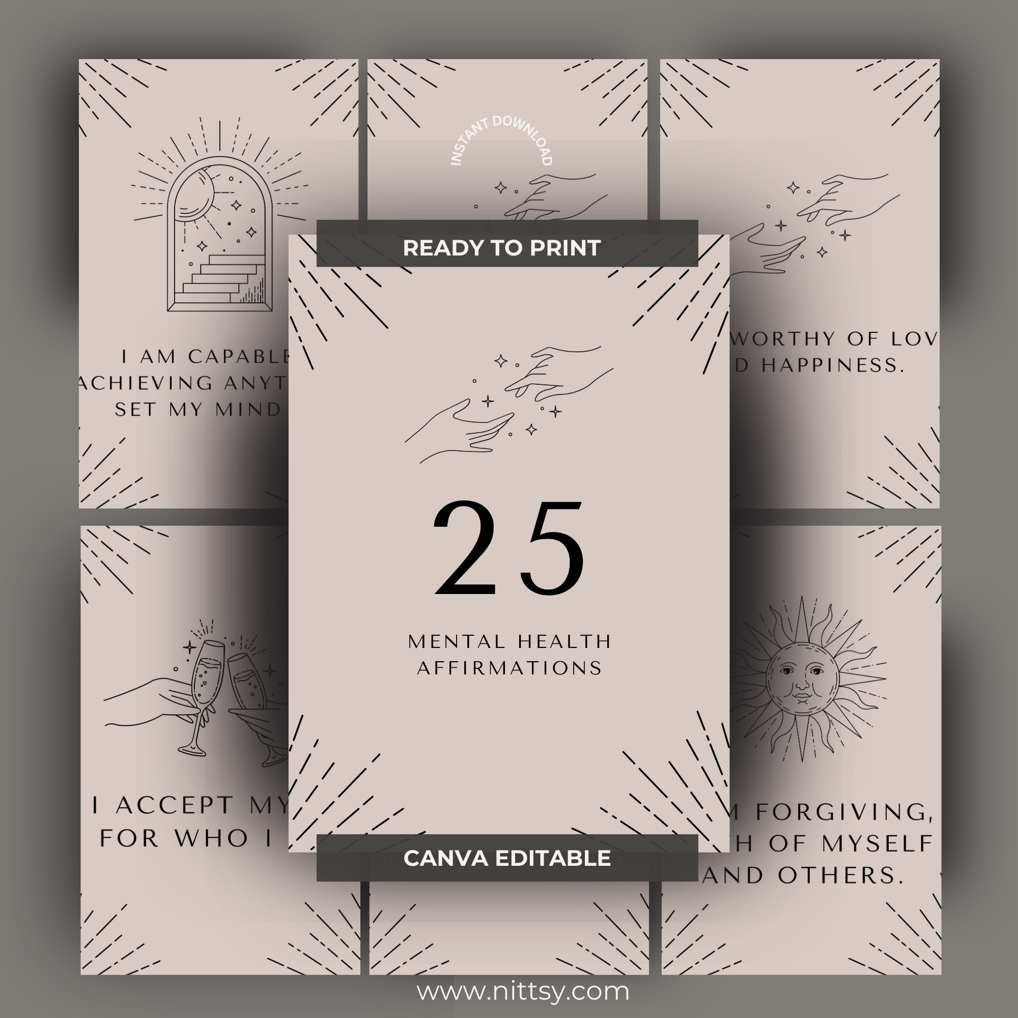 MENTAL HEALTH AFFIRMATION CARDS