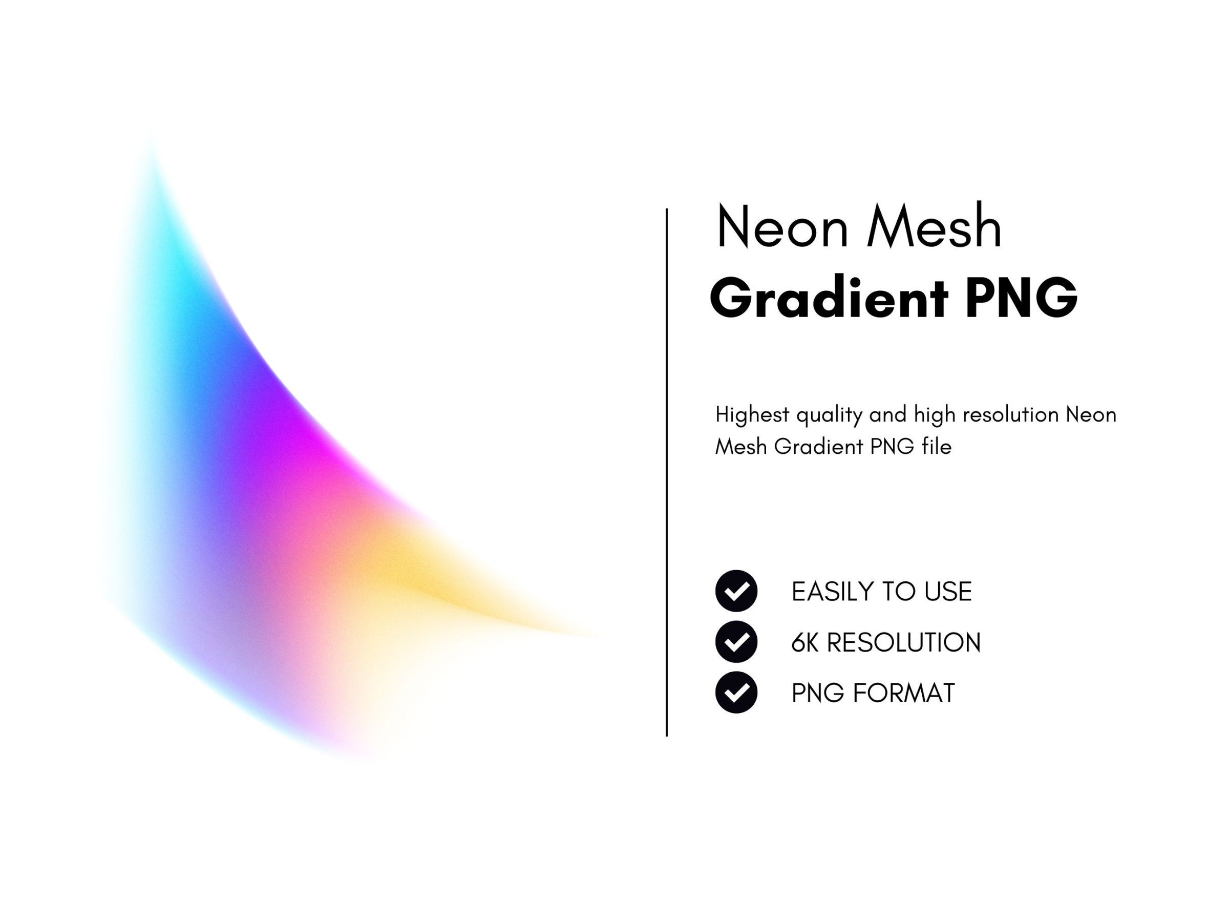 Mesh Gradient Neon PNG