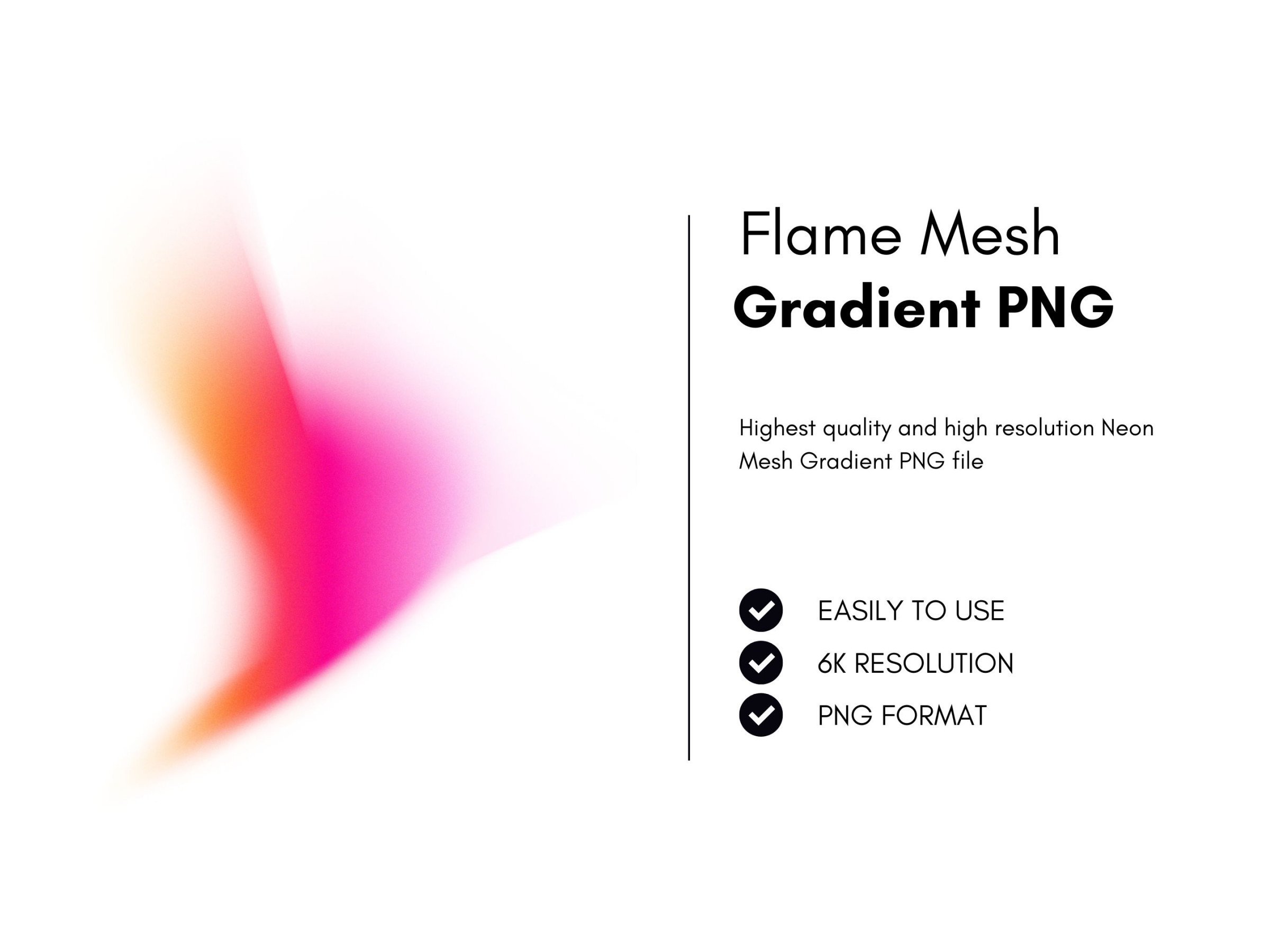 Mesh Gradient Flame PNG