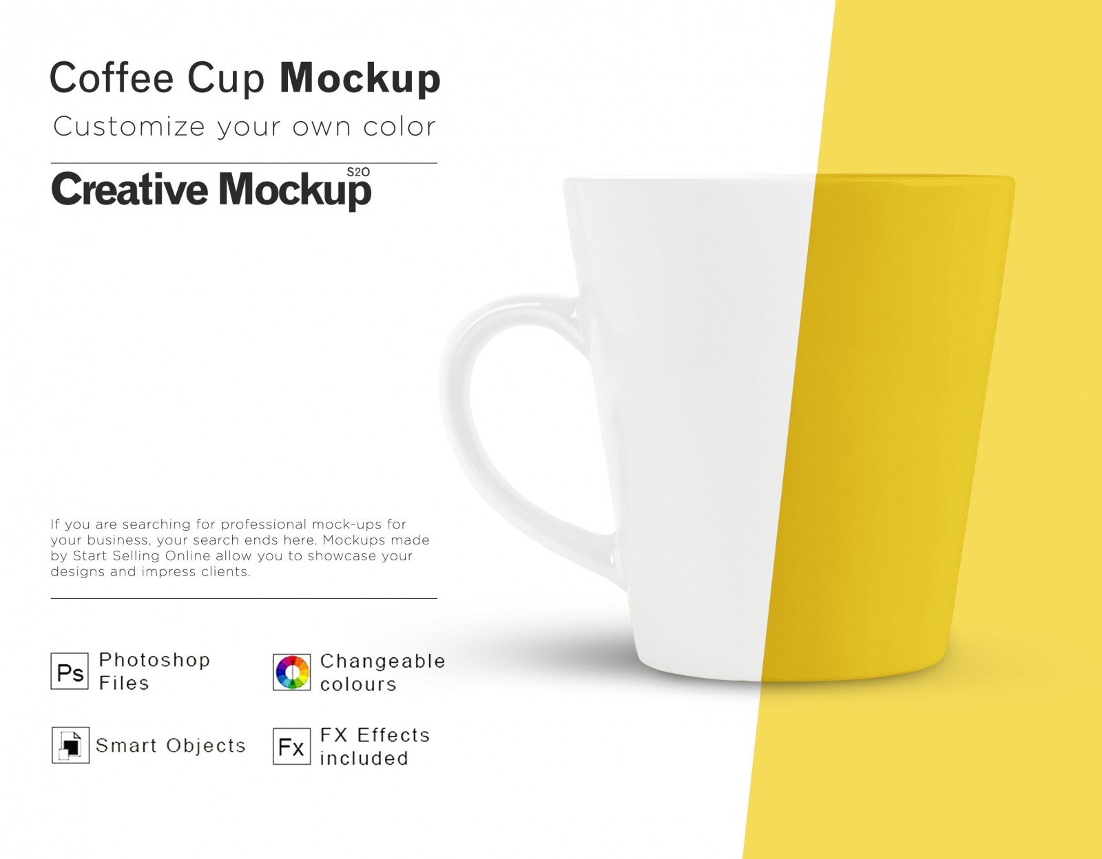 Coffee Mug Mockup  | High Resolution | Smart Objects | Easily Editable | Cup Mockup