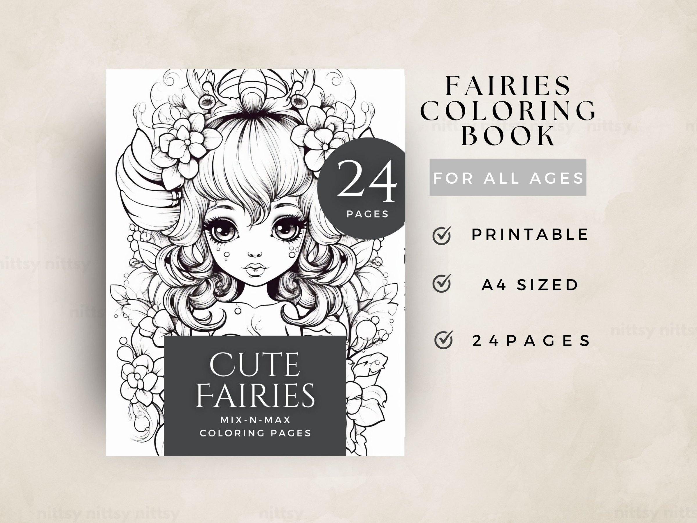 ADORABLE FAIRIES COLORING BOOK