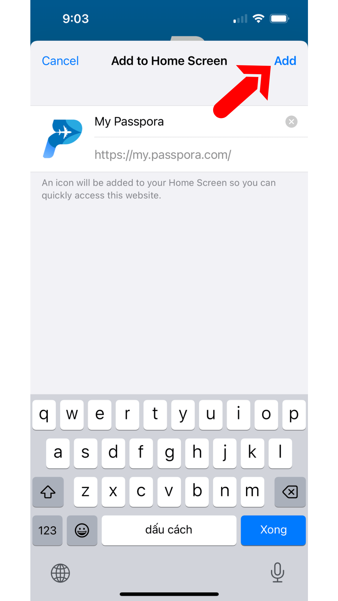 6. Như vậy bạn đã cài đặt xong App My Passpora về…