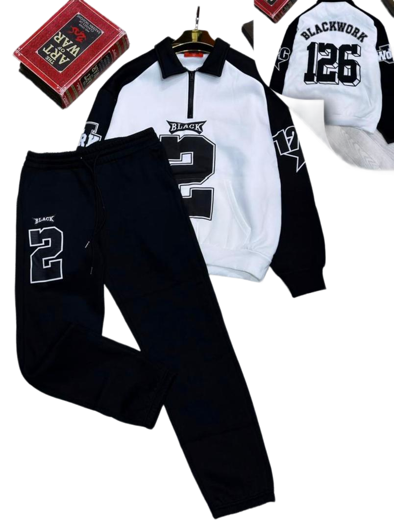 Men's Athletic Sports Jersey and Track Pants Set - Number 2 Design