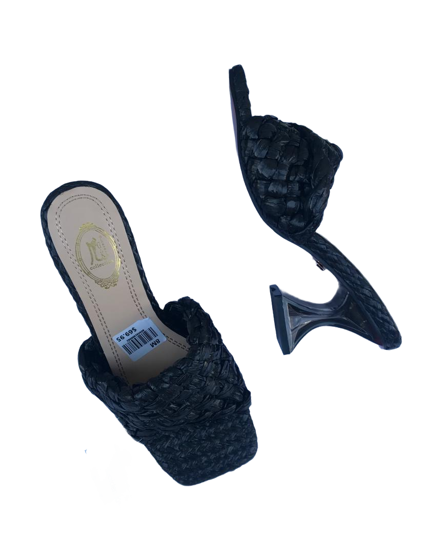 Elegant Women's Braided High-Heel Sandals with Stiletto Heels