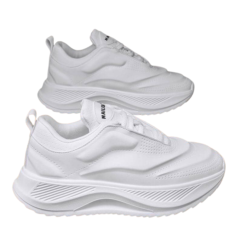 Contemporary White Athletic Running Shoes for Everyday Comfort