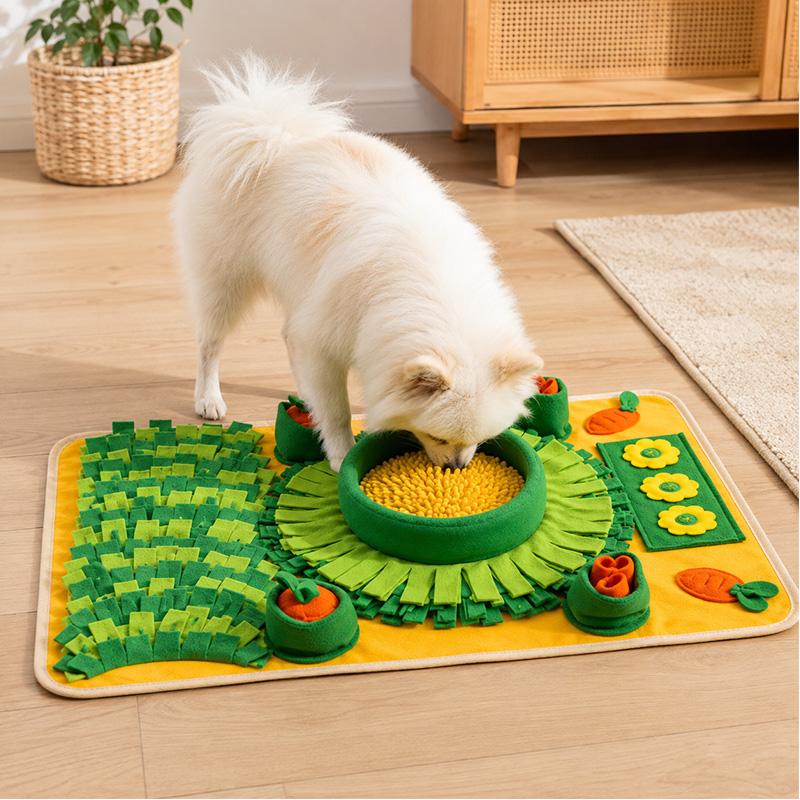 Carrot Snuffle Mat for Dogs | Treat-Hiding Nosework Toy