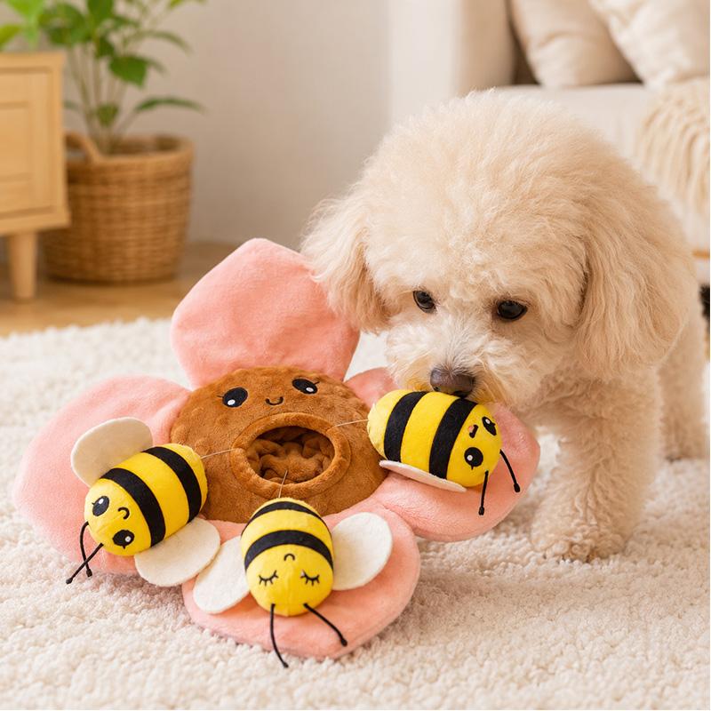 Garden Plush Dog Toys | Squeaky Snuffle Enrichment