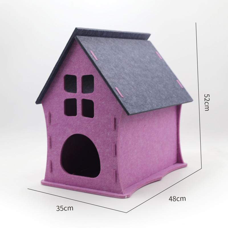 Halloween Felt Cat House | Cozy Detachable Cat Hideaway