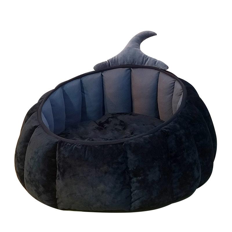 Halloween Pumpkin Cat Bed | Cozy Warm Pet Cave