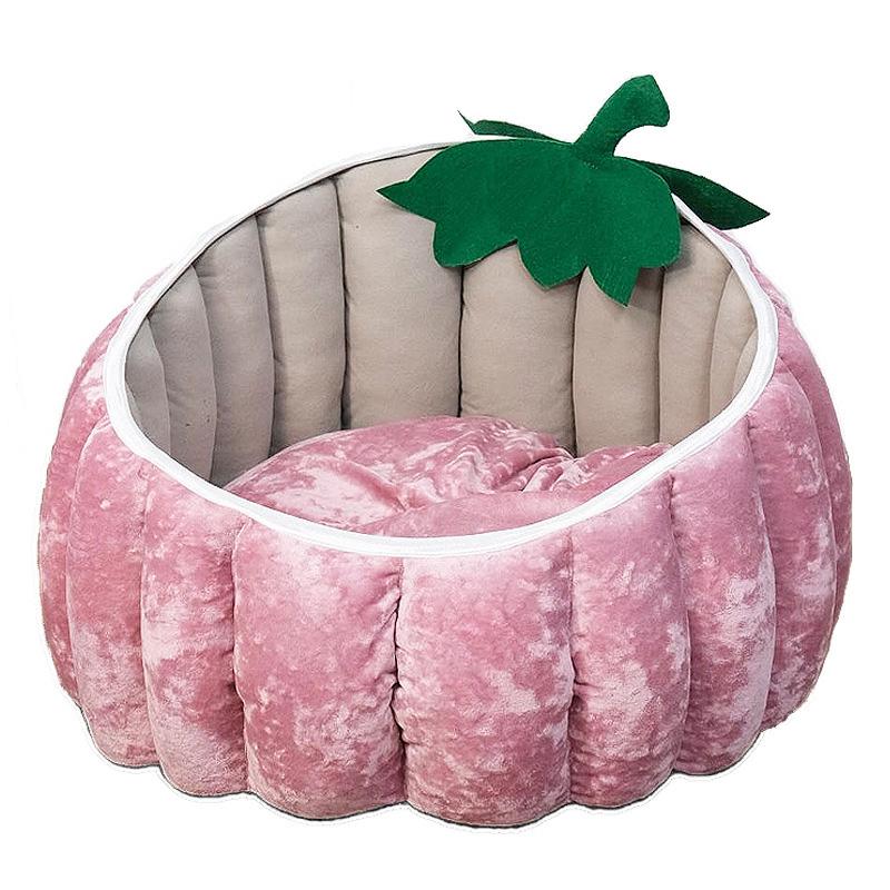 Halloween Pumpkin Cat Bed | Cozy Warm Pet Cave