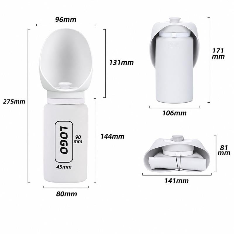 Portable Dog Water Bottle | 550ml Foldable Travel Cup