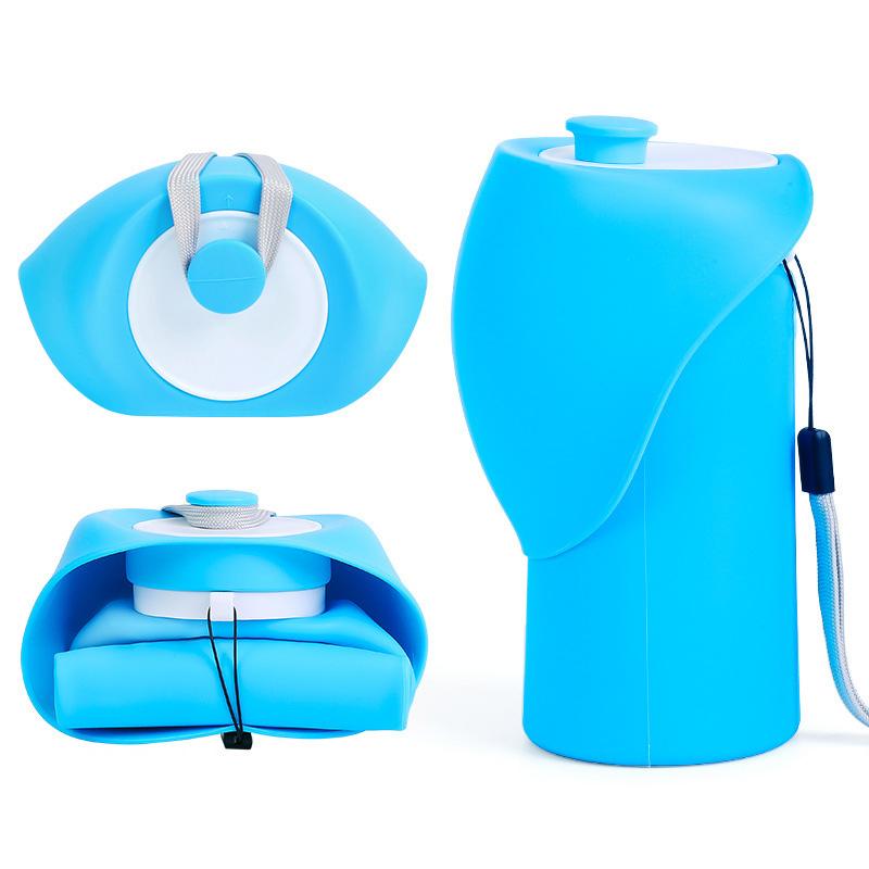 Portable Dog Water Bottle | 550ml Foldable Travel Cup