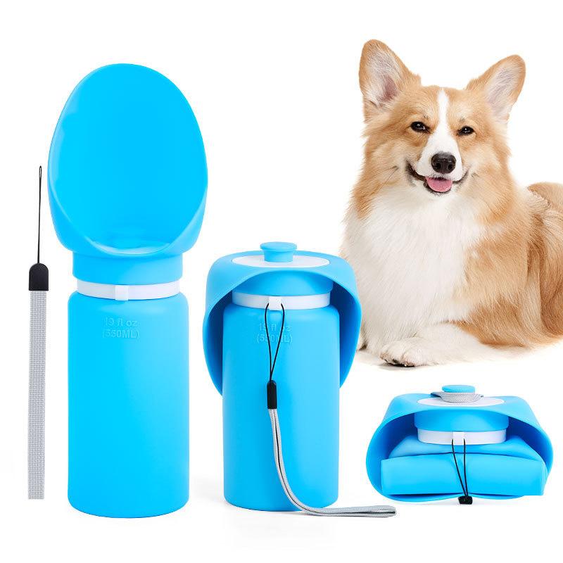 Portable Dog Water Bottle | 550ml Foldable Travel Cup