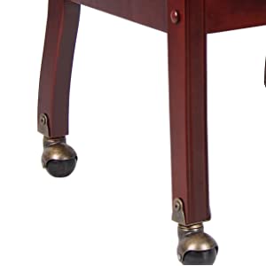 Available in black or deep burgundyDesk chair available with casters (B9545) or without (B9540)