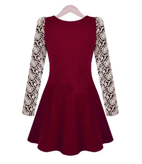Dress with vintage look Red