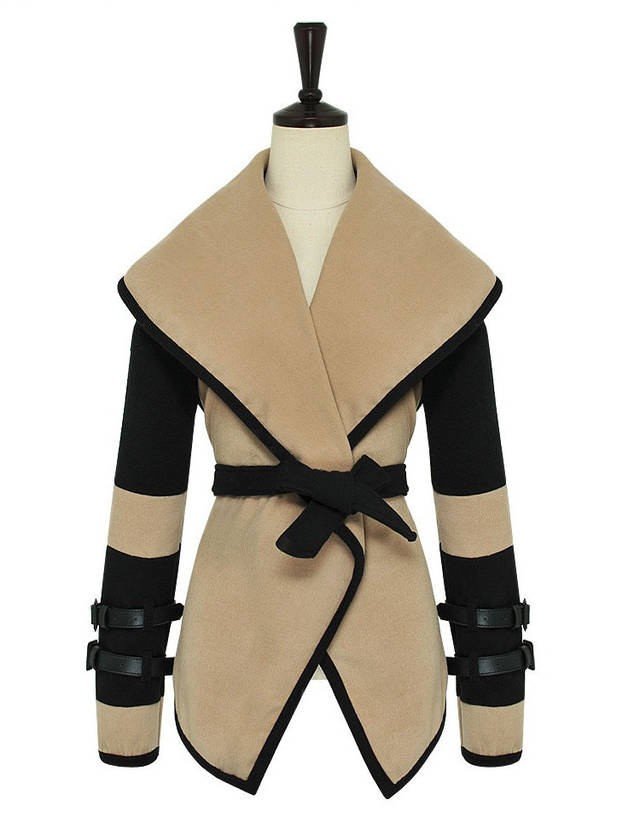 Large Lapel Wool Waistcoat Jacket Coat