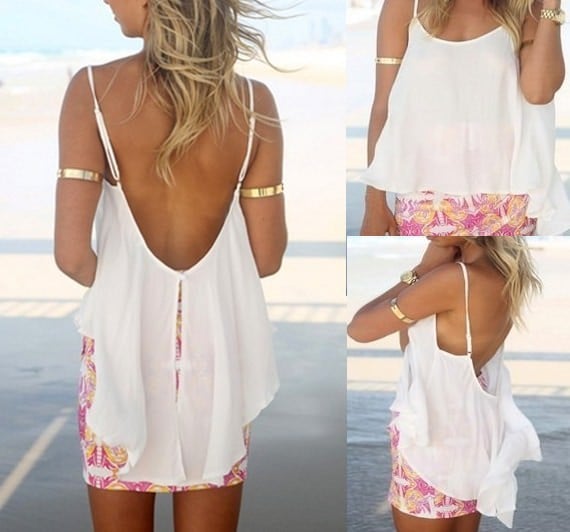 White Elegant chiffon loose top