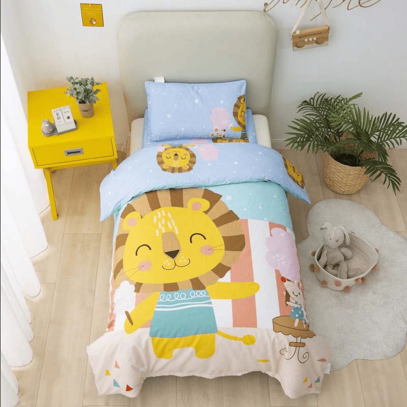 Lion Bedding set 3-Piece Organic Cotton Fits Crib and Toddler