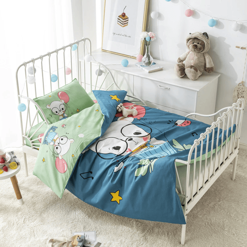 Little bear Bedding set 3-Piece Organic Cotton Fits Crib and Toddler Bedding Set