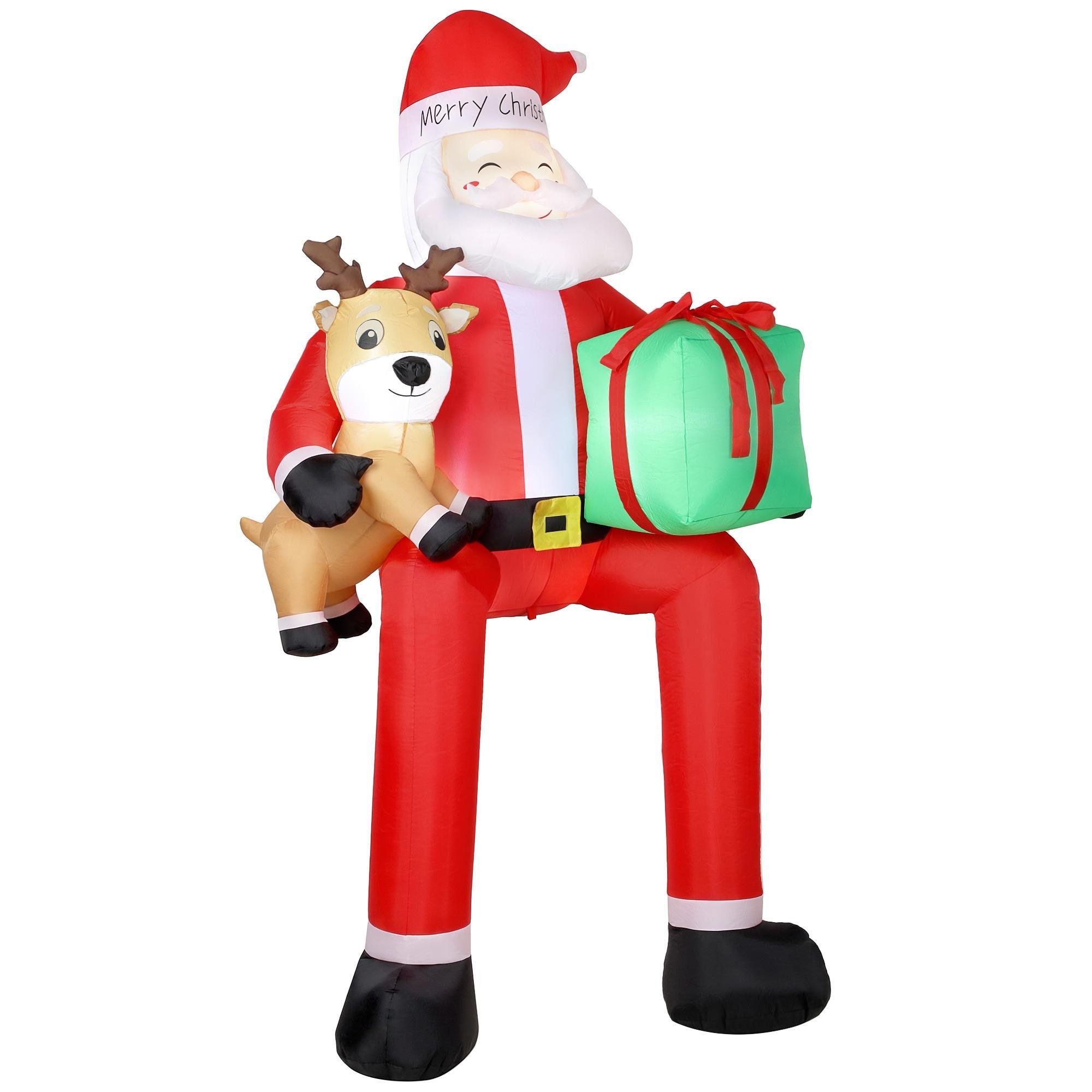 112 Inch Hanging Santa Inflatable with 12 LEDs