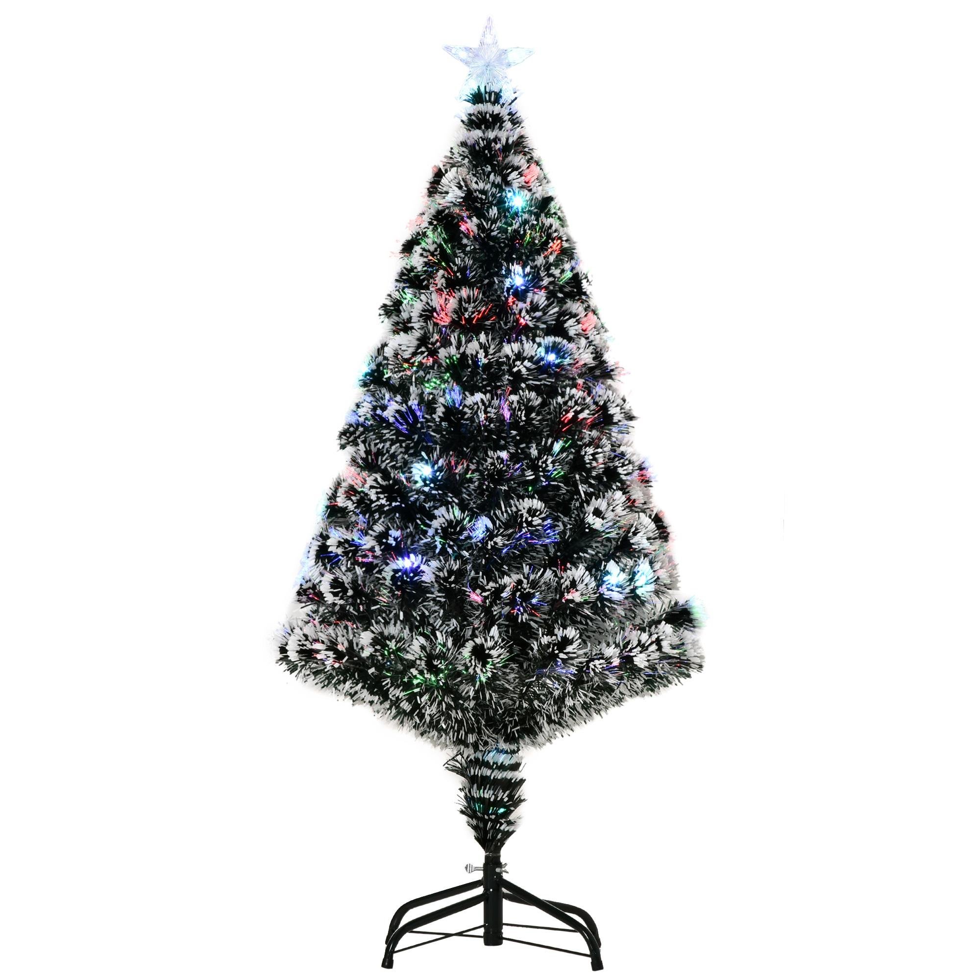 4 ft Fibre Optic Tree with Snow Tips