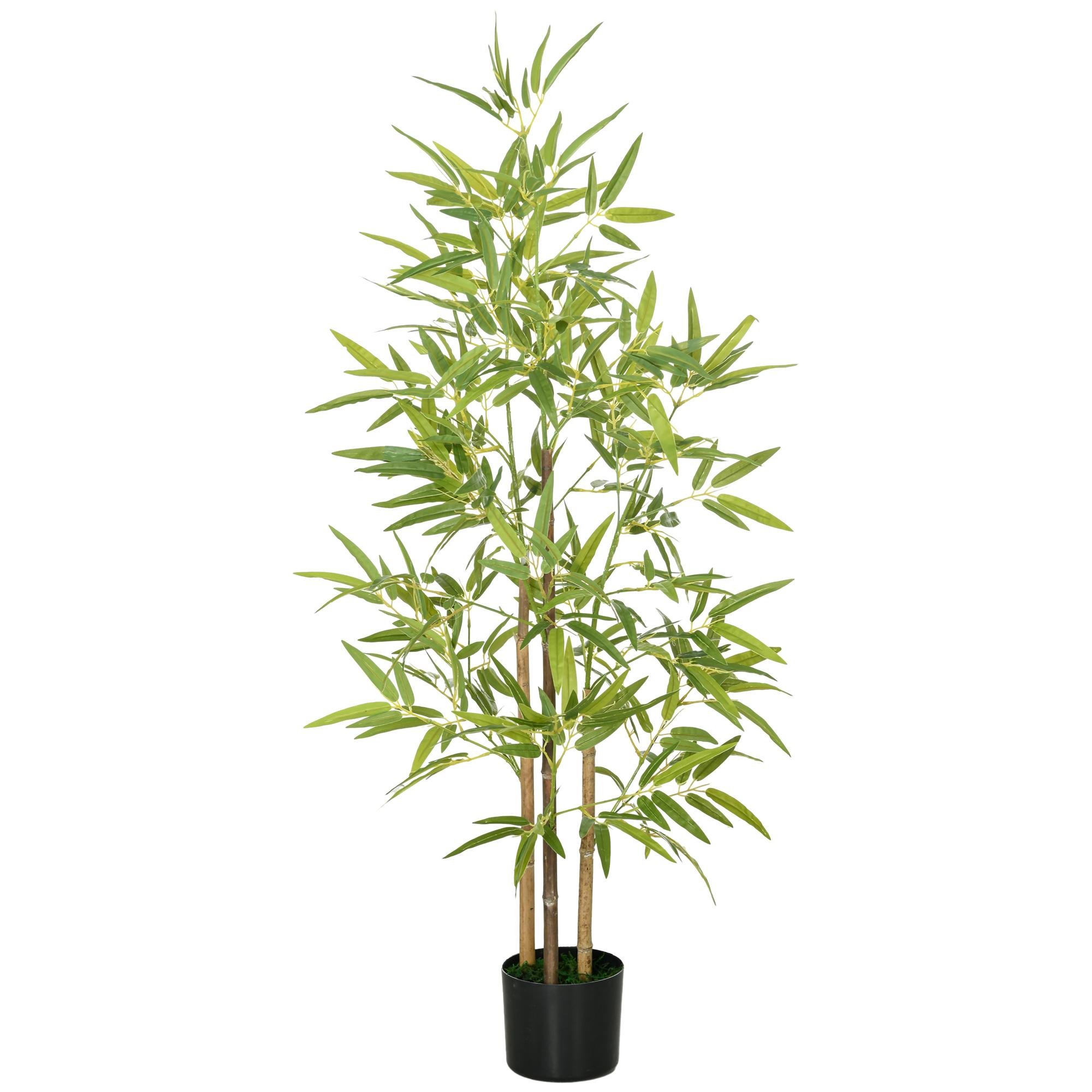 4ft Three-Trunk Bamboo Artificial Tree for Indoor Decor