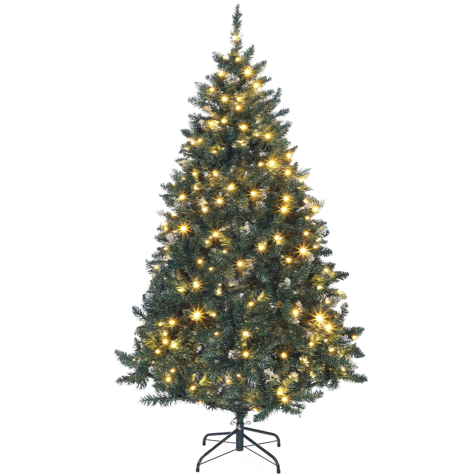 6 ft Frosted Spruce Tree with Dual-Colour LED Lights