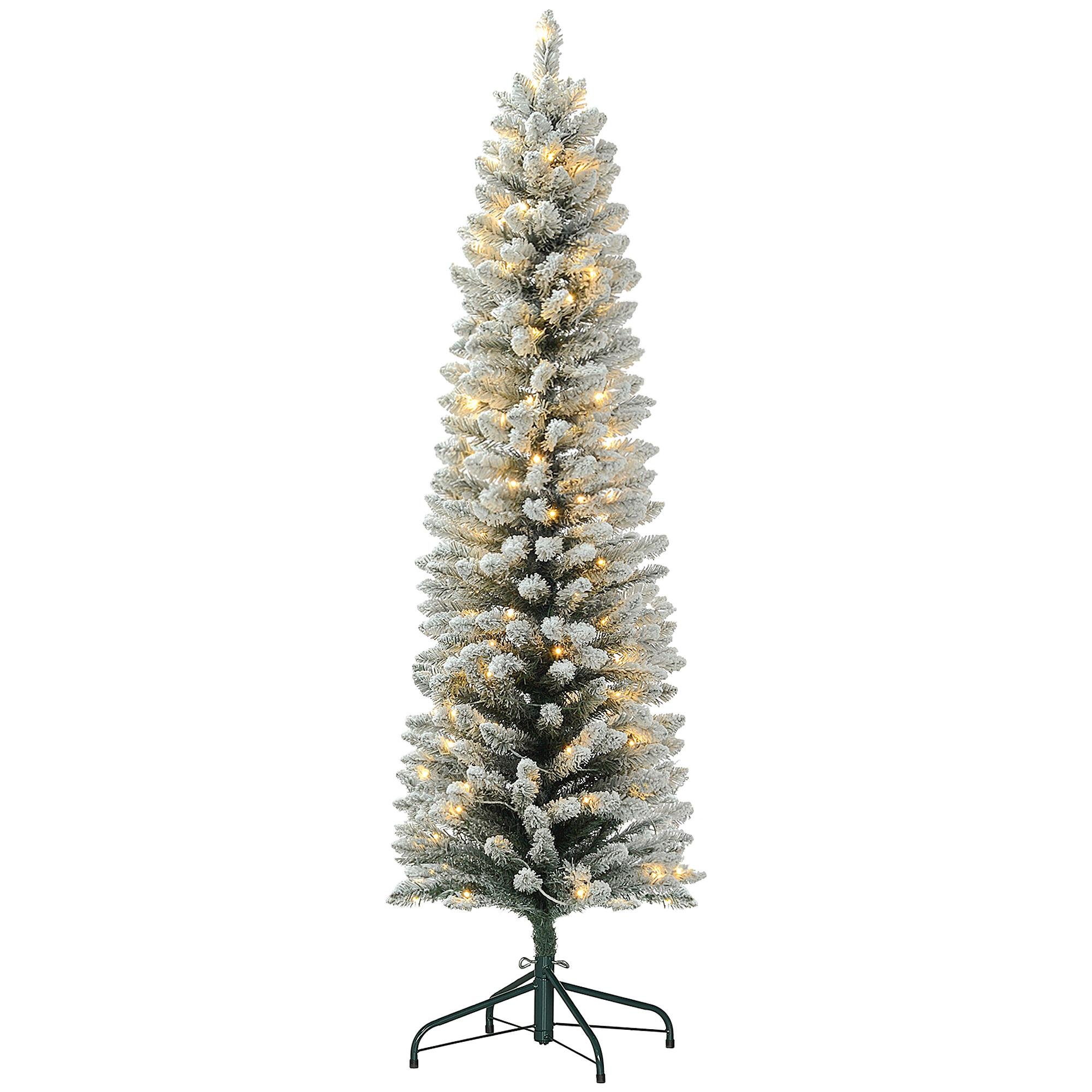 6 ft Green Prelit Tree with Warm White LEDs, 72 in