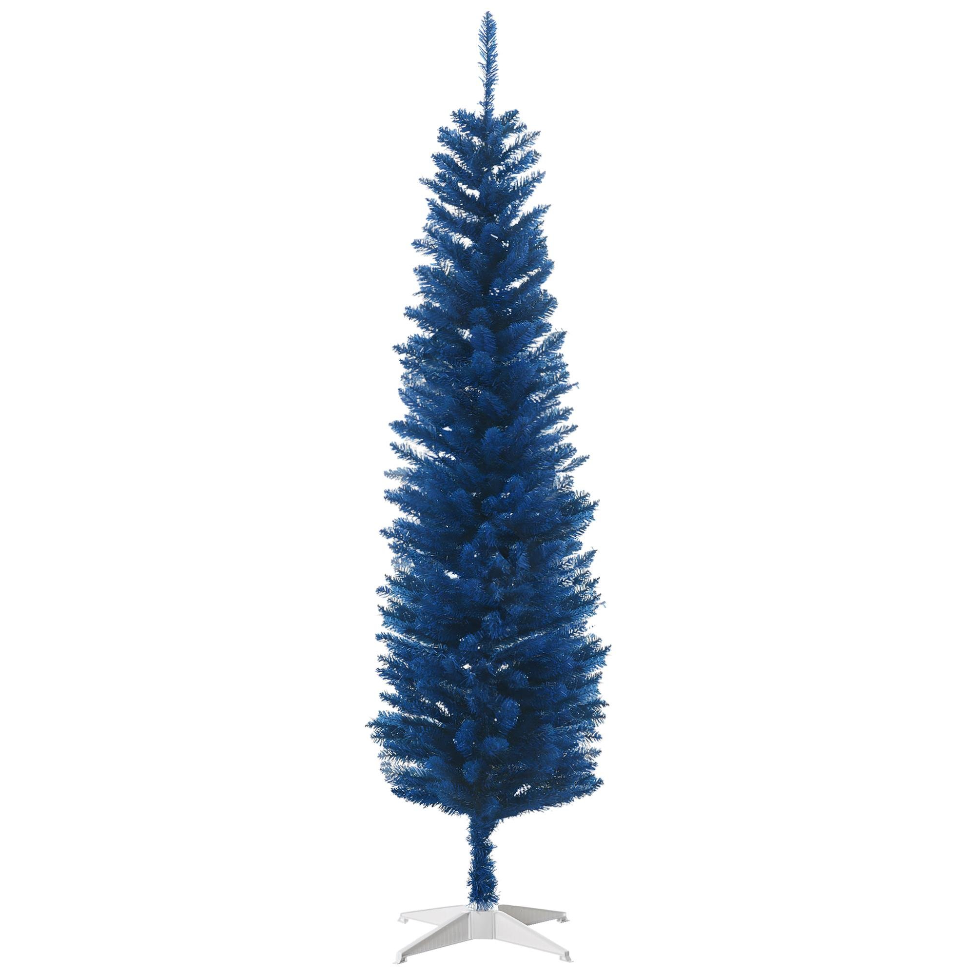 deep blue pencil tree, 6FT slim artificial Christmas tree