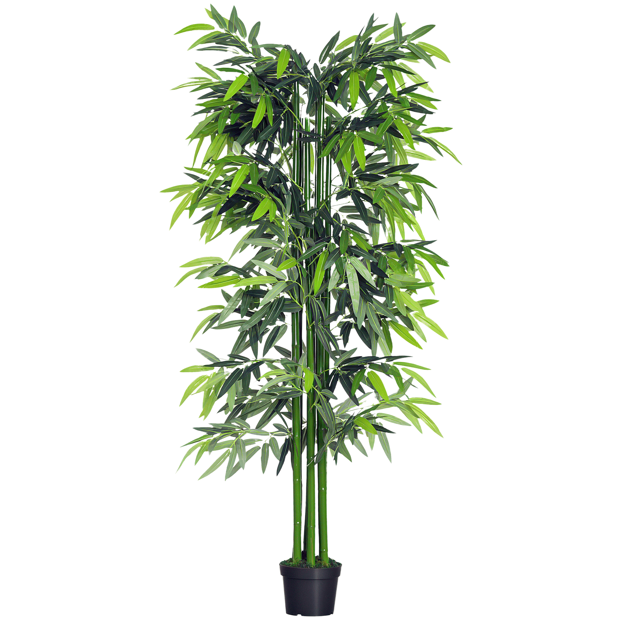 6ft Green Artificial Bamboo Tree, Pre-Potted Indoor Décor
