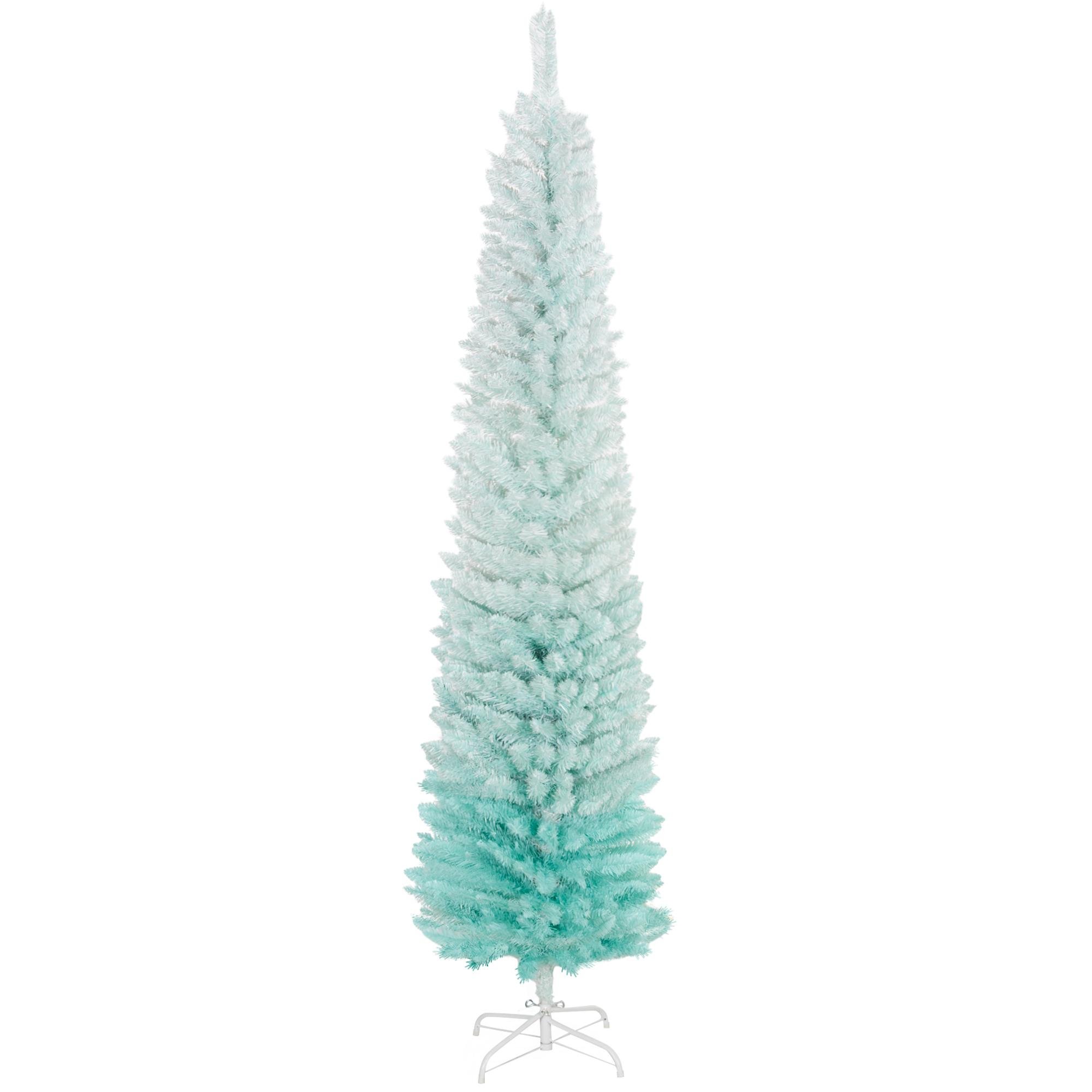 blue plastic pencil tree with 500 tips, 7 ft