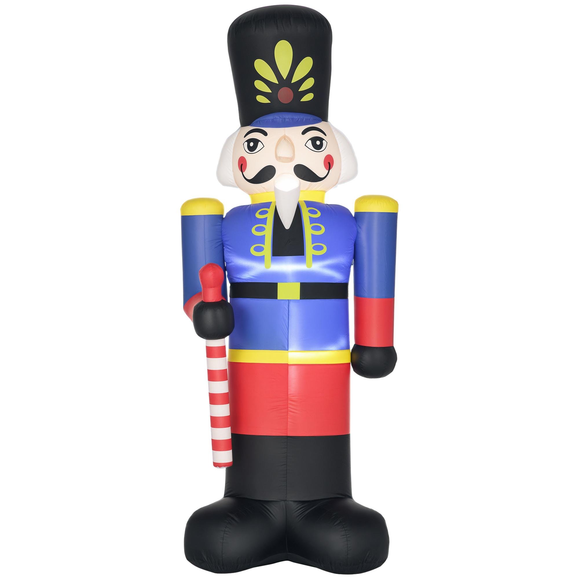 8ft walnut soldier inflatable with LED lights
