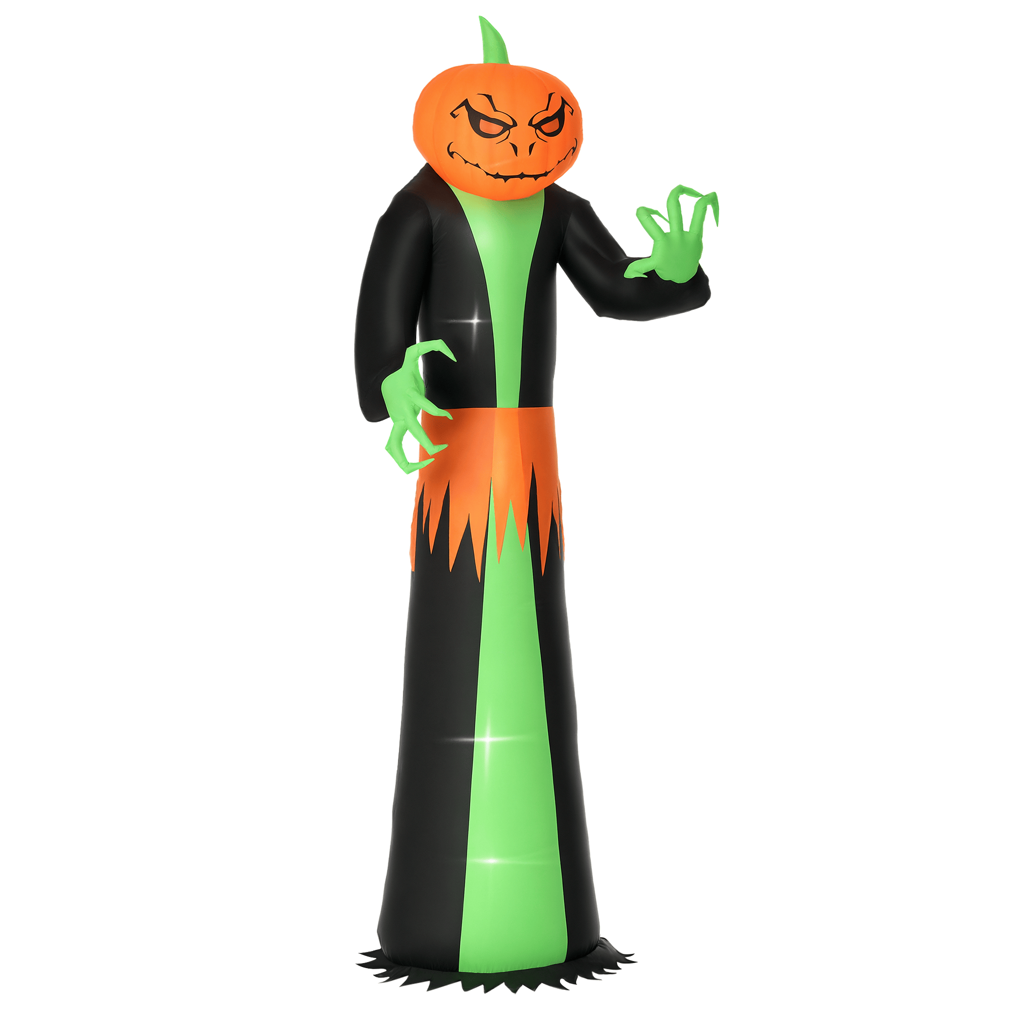 9 ft Pumpkin Ghost Inflatable with Built-In LEDs