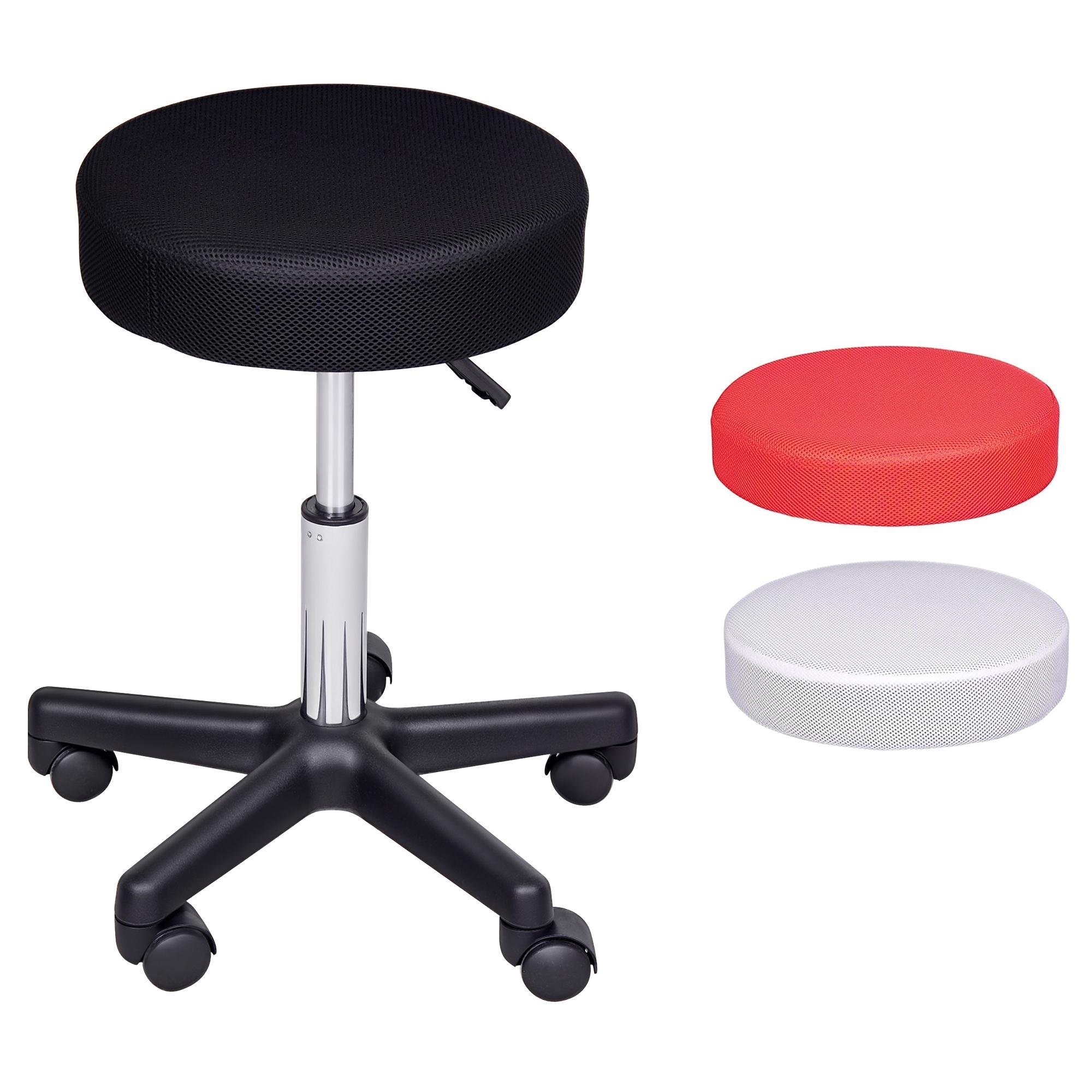 Three Cover Salon Stool with Adjustable Hydraulic Height