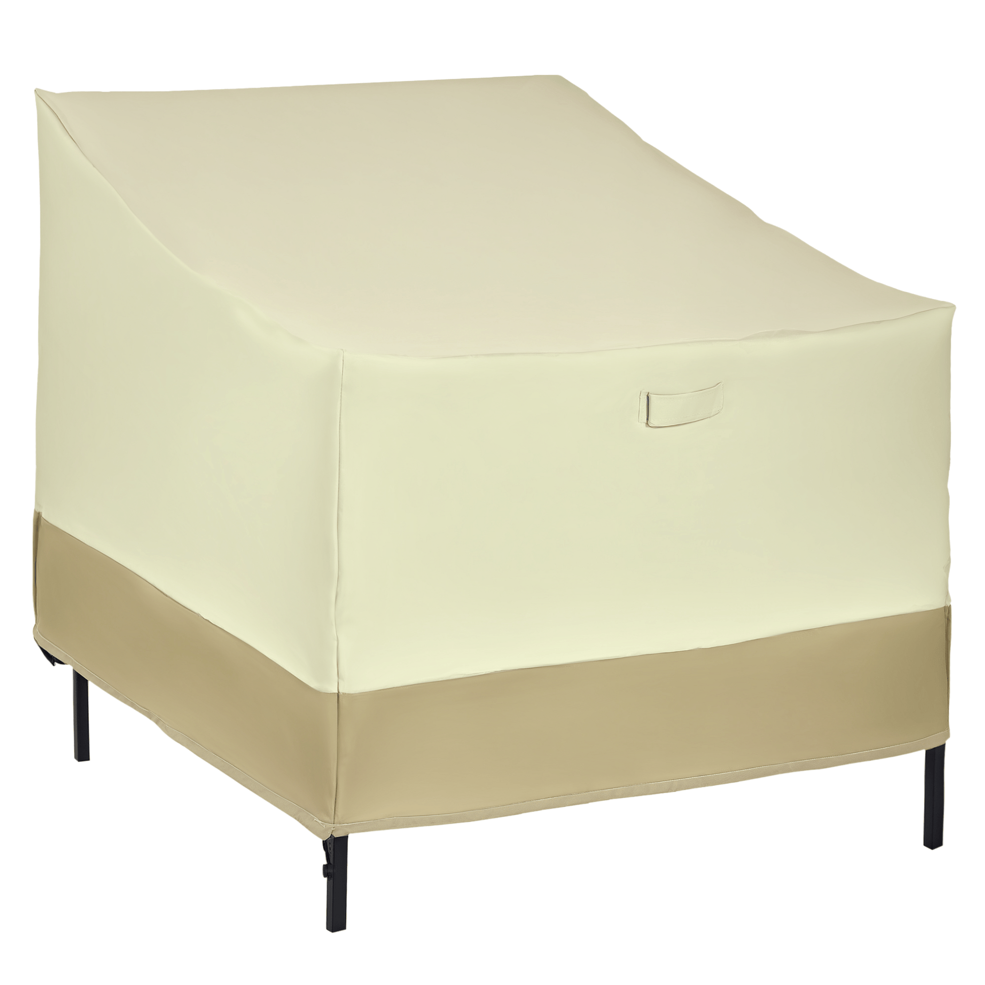 Beige 600D Single-Seat Cover, Waterproof Oxford Cloth