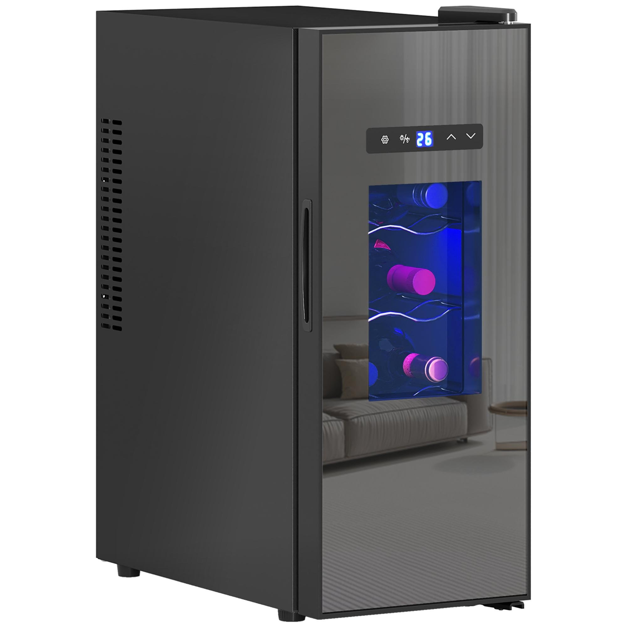 12 Bottle Wine Fridge with Adjustable Chrome Racks