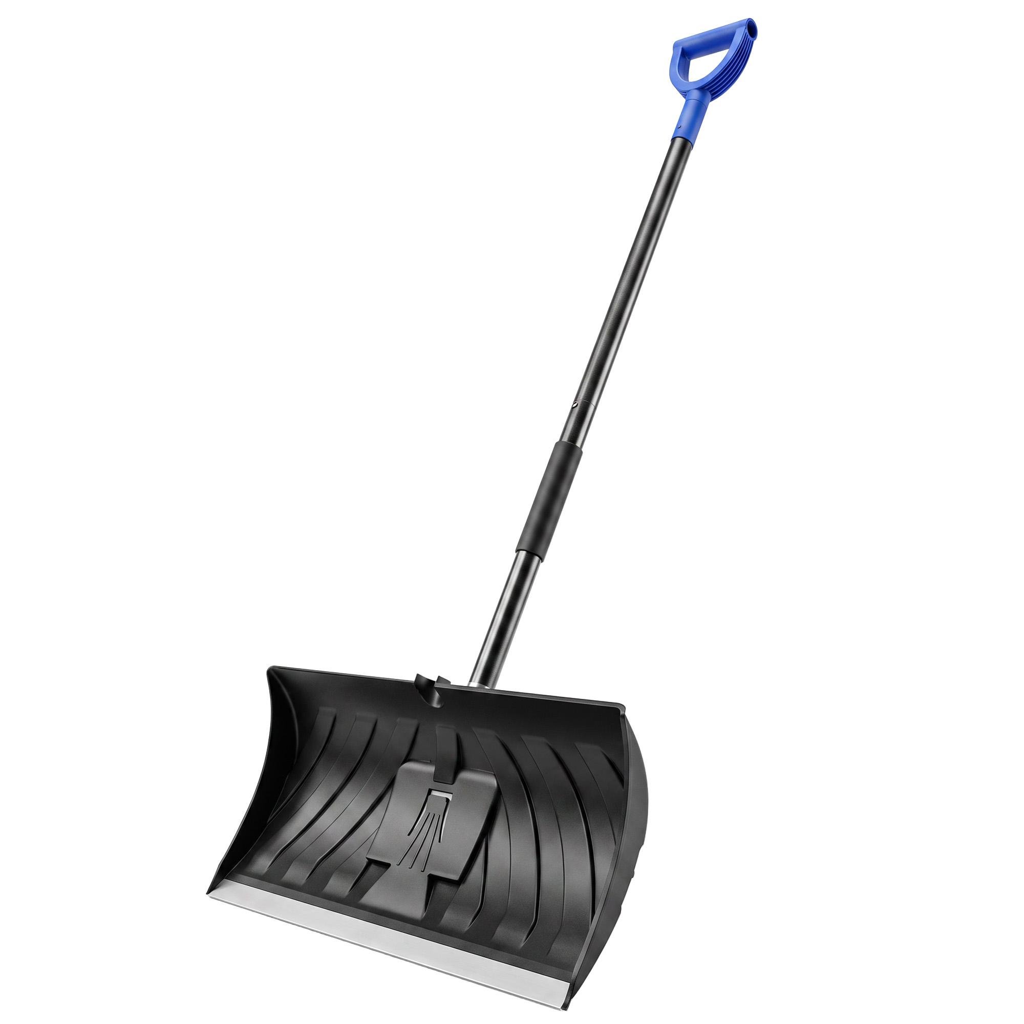 22-inch Metal Snow Pusher, 2-in-1 Ice Scraper