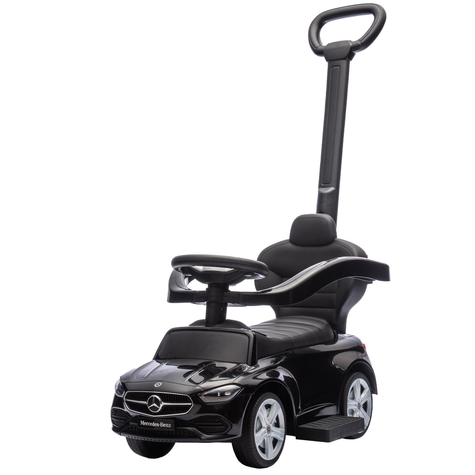 Black 3-in-1 Push Car with Parent Steering