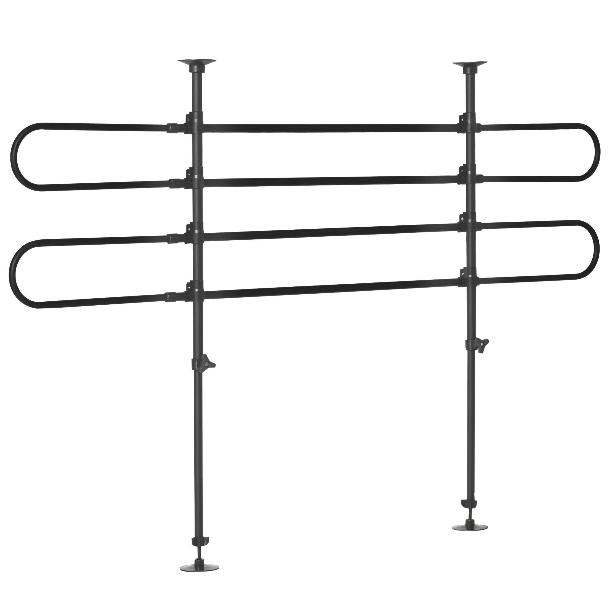 Adjustable Car Dog Barrier, Black Steel SUV Cargo Guard