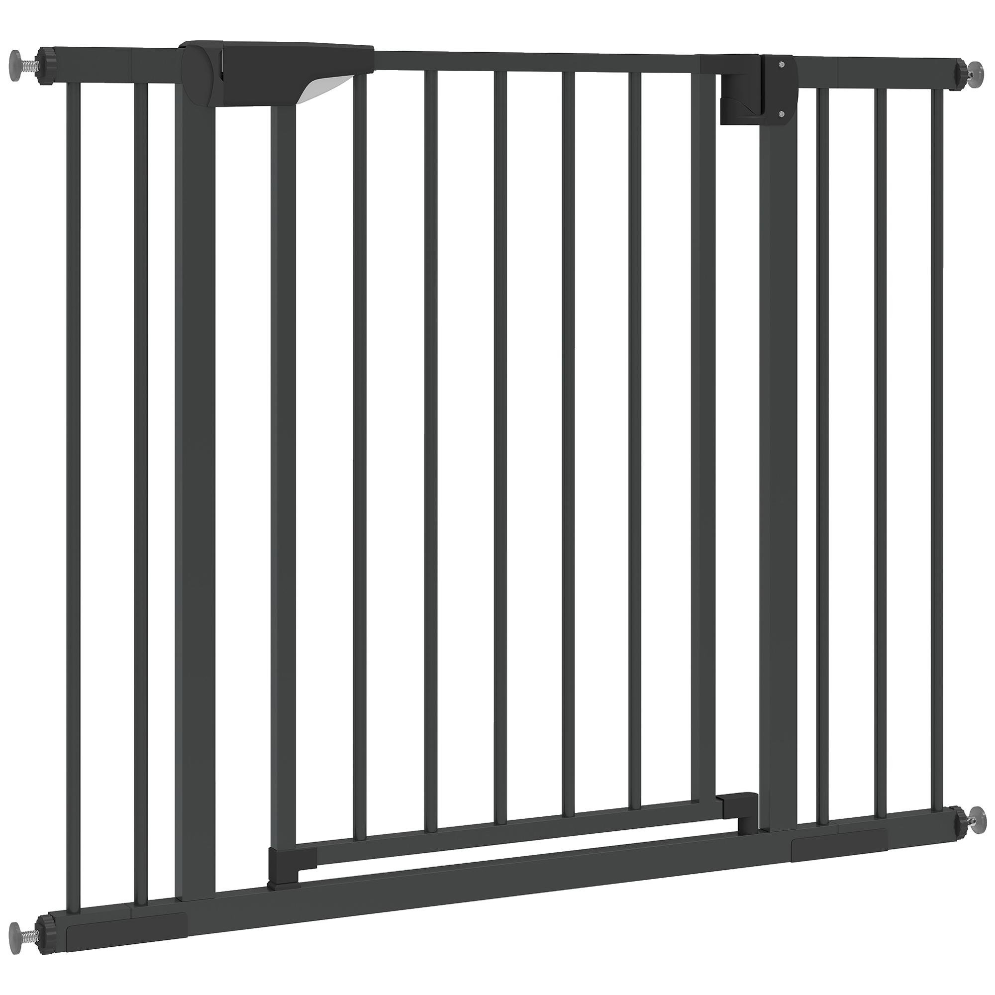 Black Carbon Steel Dog Barrier, Adjustable Pet Gate