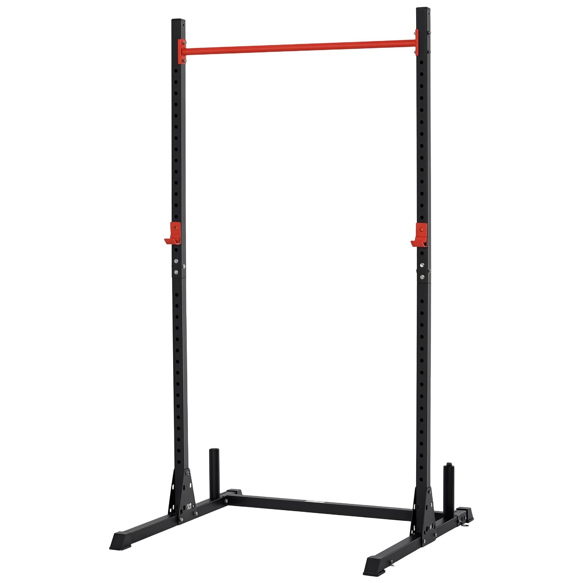 32-Level Black Squat Stand for Home Strength Training
