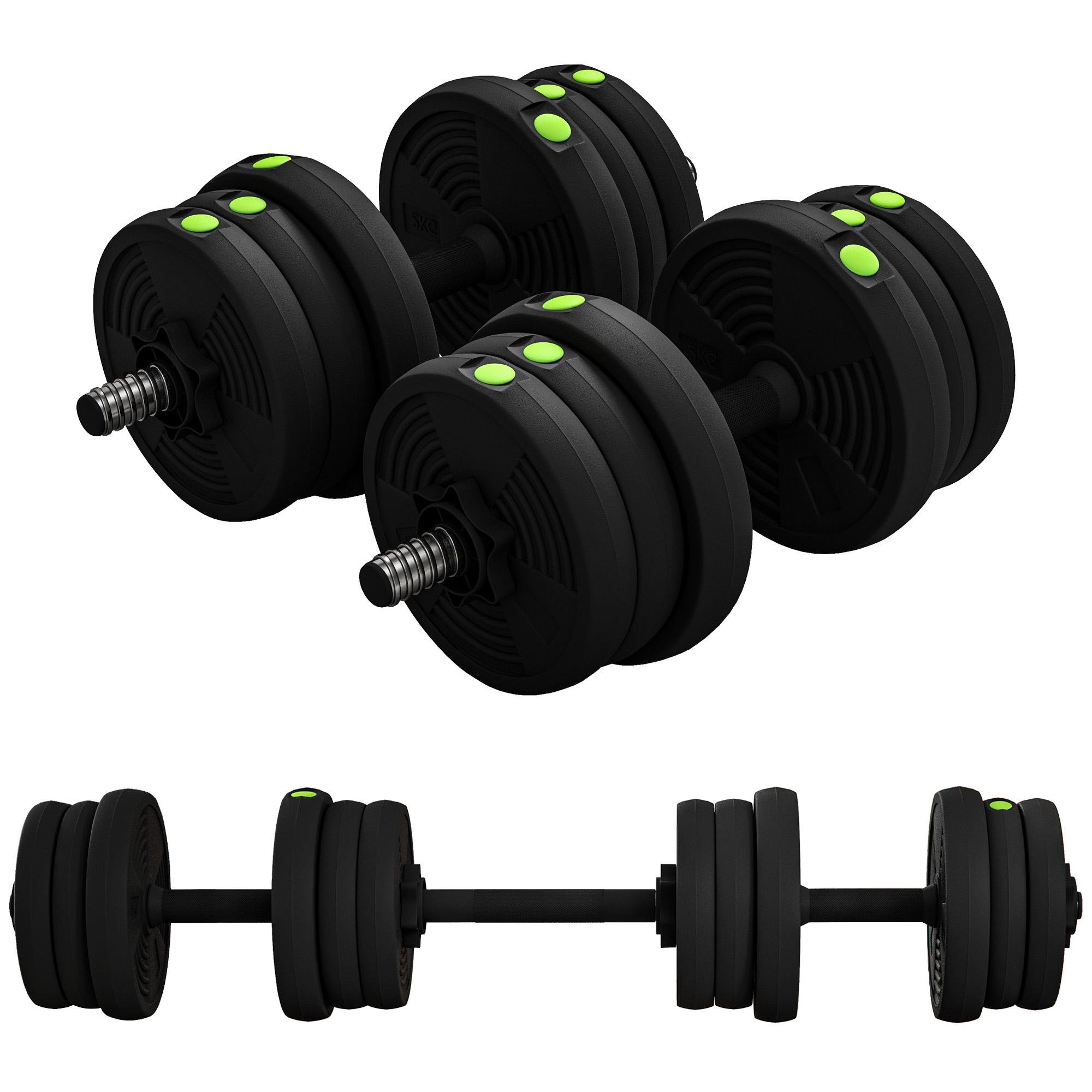 44 lbs Black 2-in-1 Weights with Non-Slip Handles