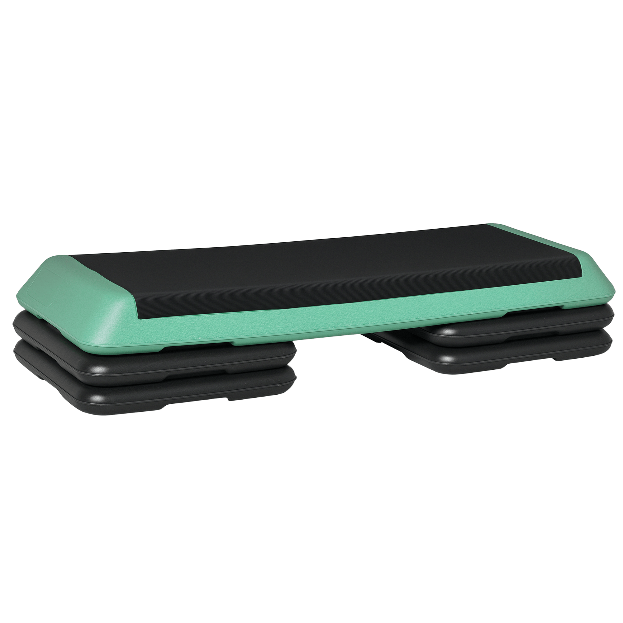 Black PP Aerobic Stepper, Adjustable 4–8 in Home Workout