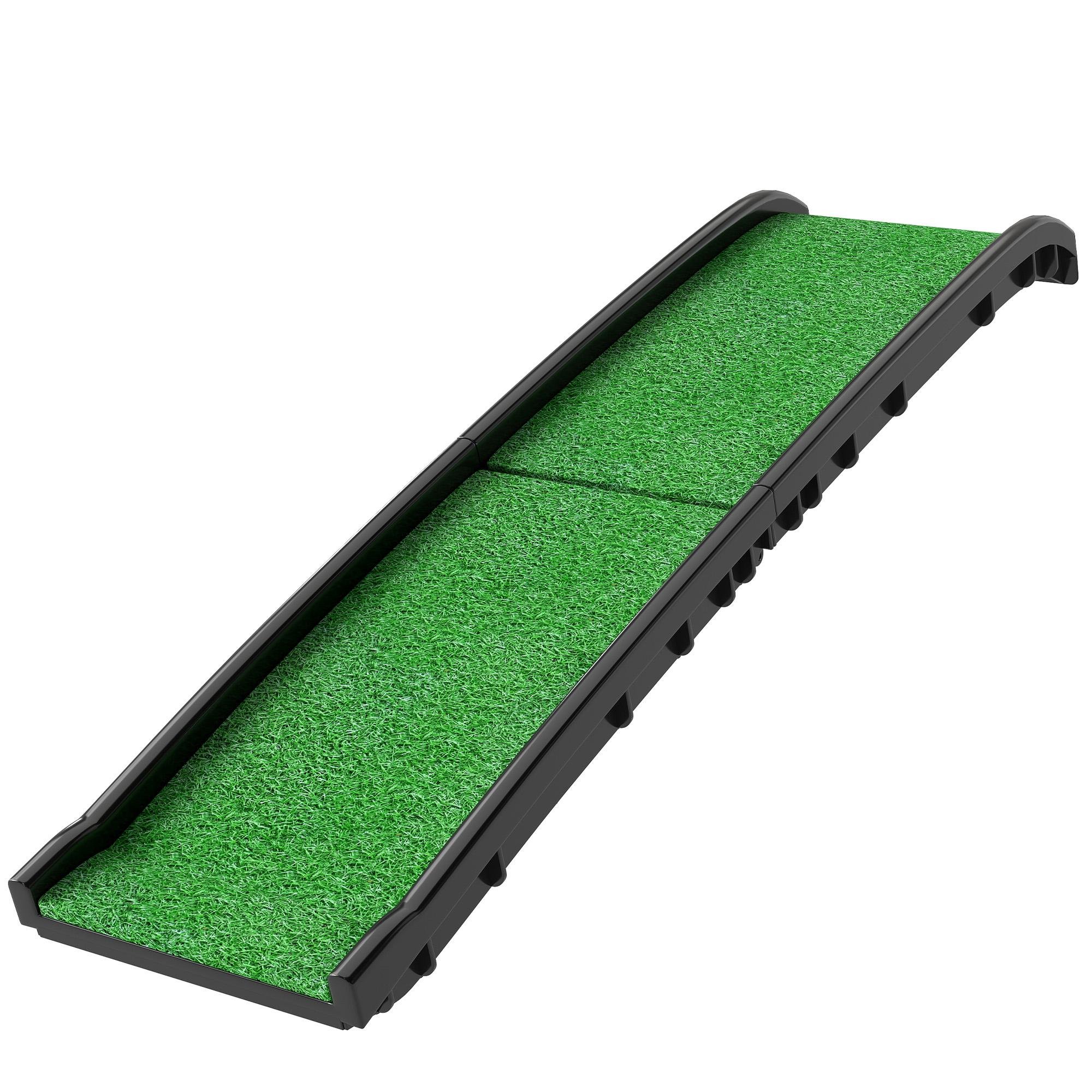 61 inch grass dog ramp with folding design for SUVs