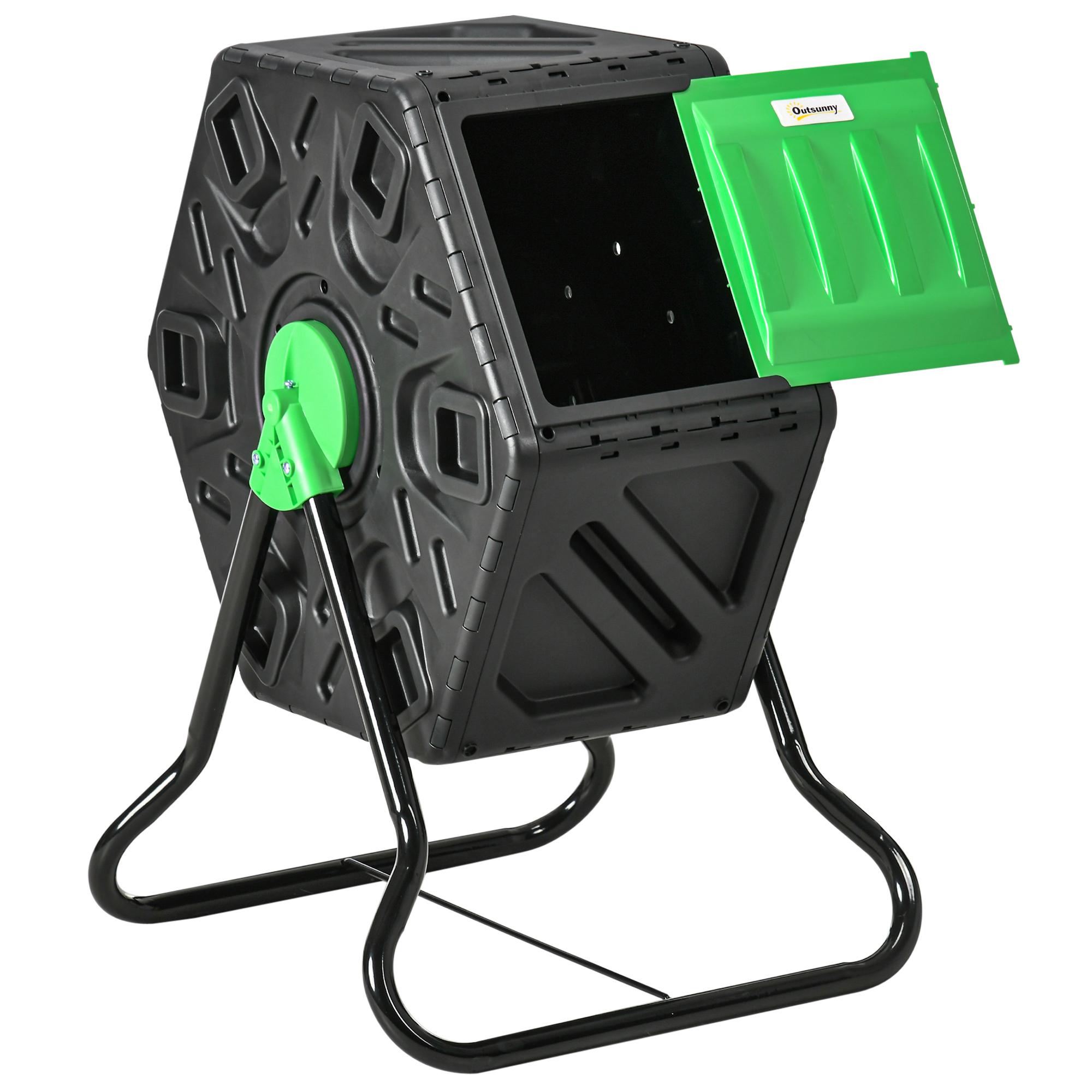 Green 65 L Compost Tumbler with 24 Vents