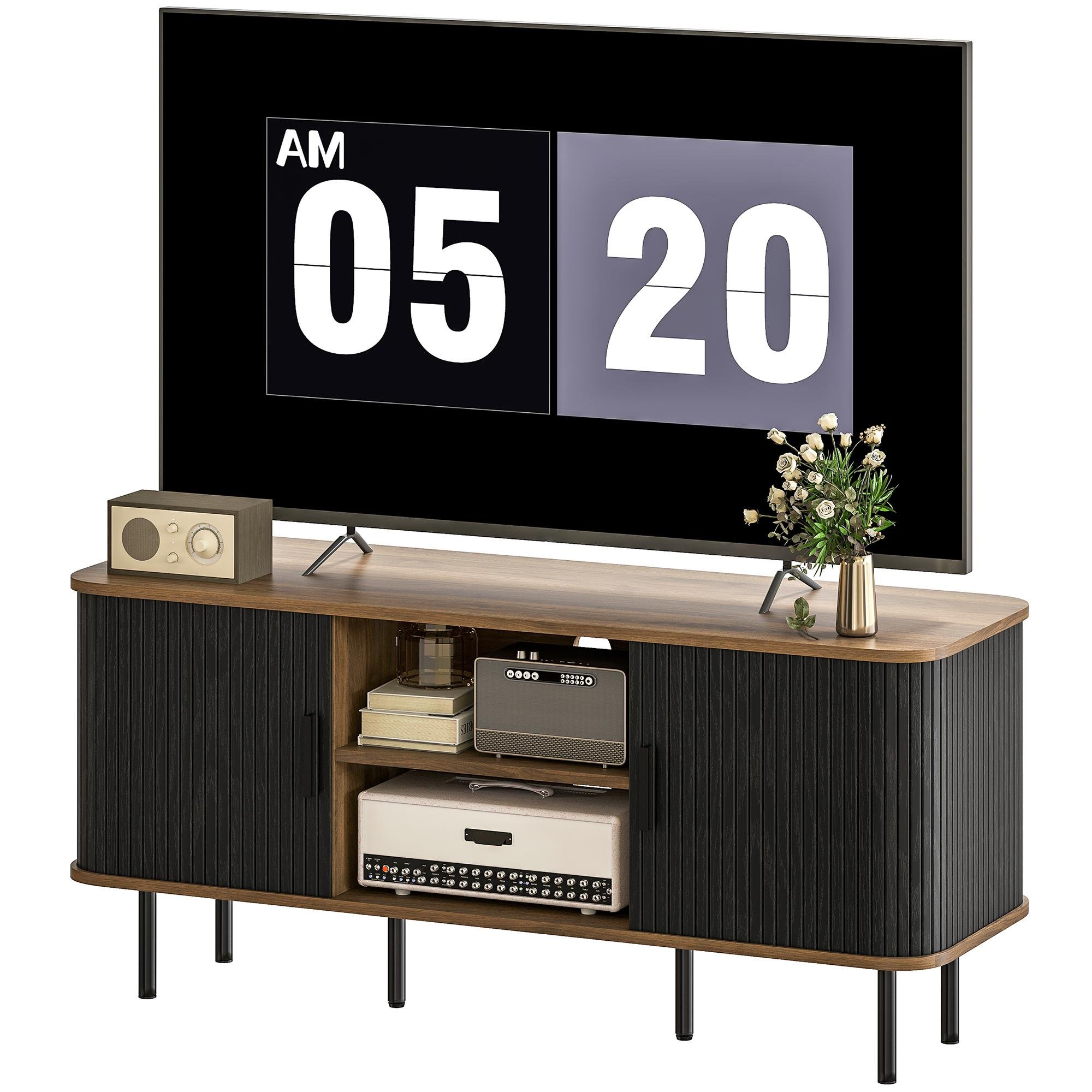 47.2 Inch Tambour TV Stand with Storage
