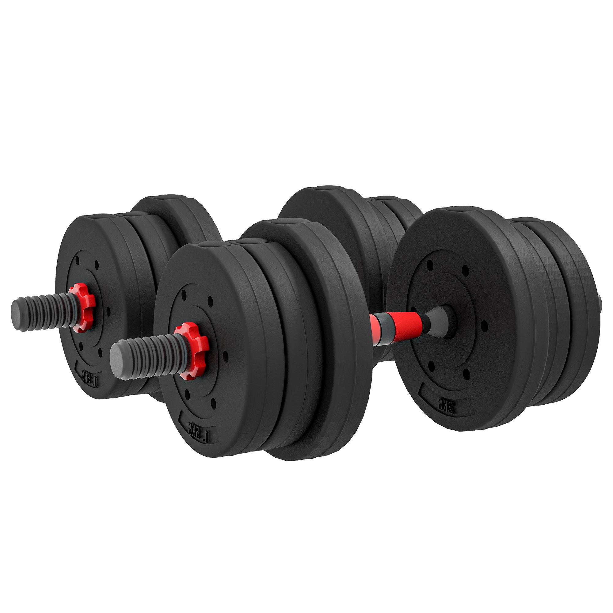 20 kg 2-in-1 dumbbell set with adjustable plates