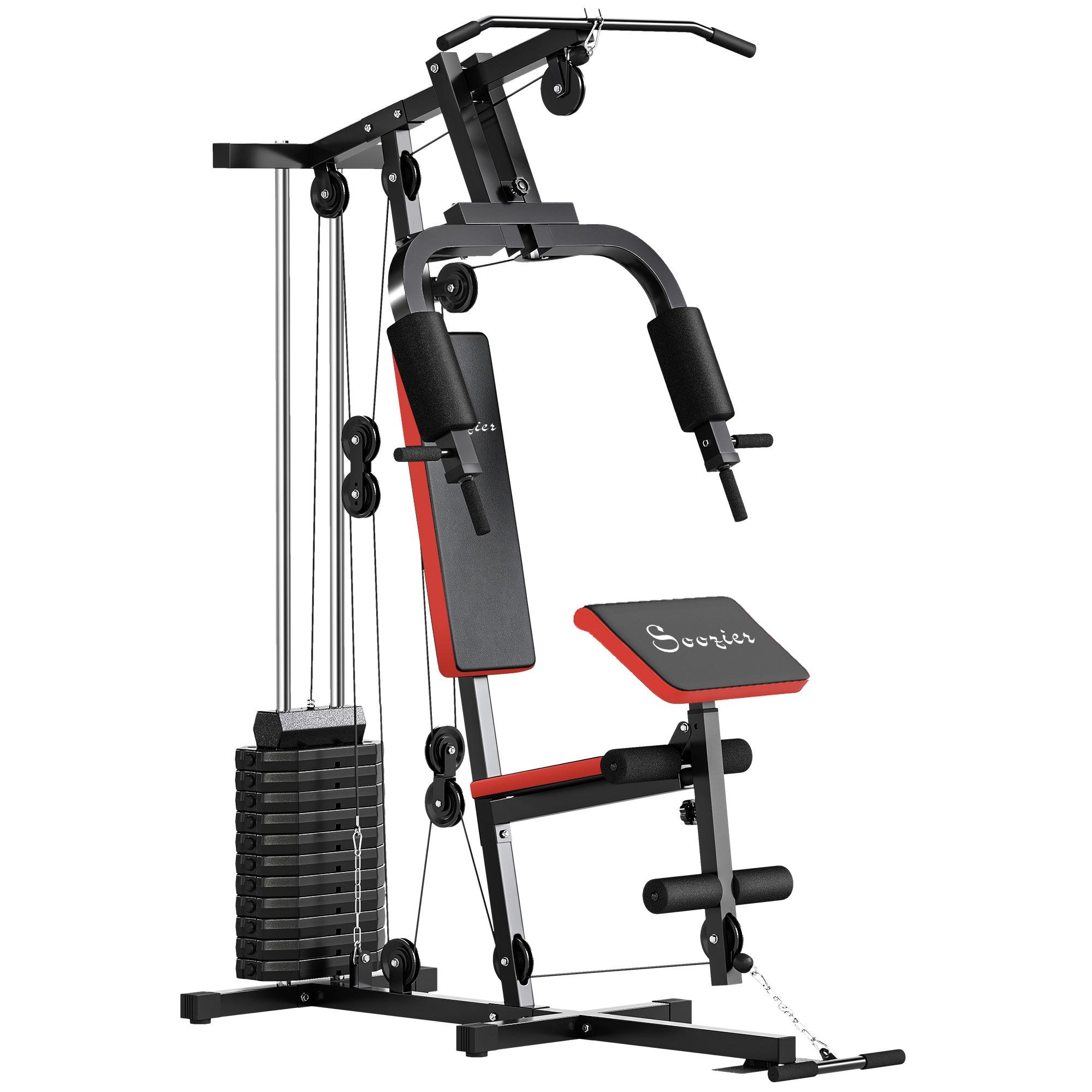 143 lb Home Gym Station with Dual-Action Press Arms