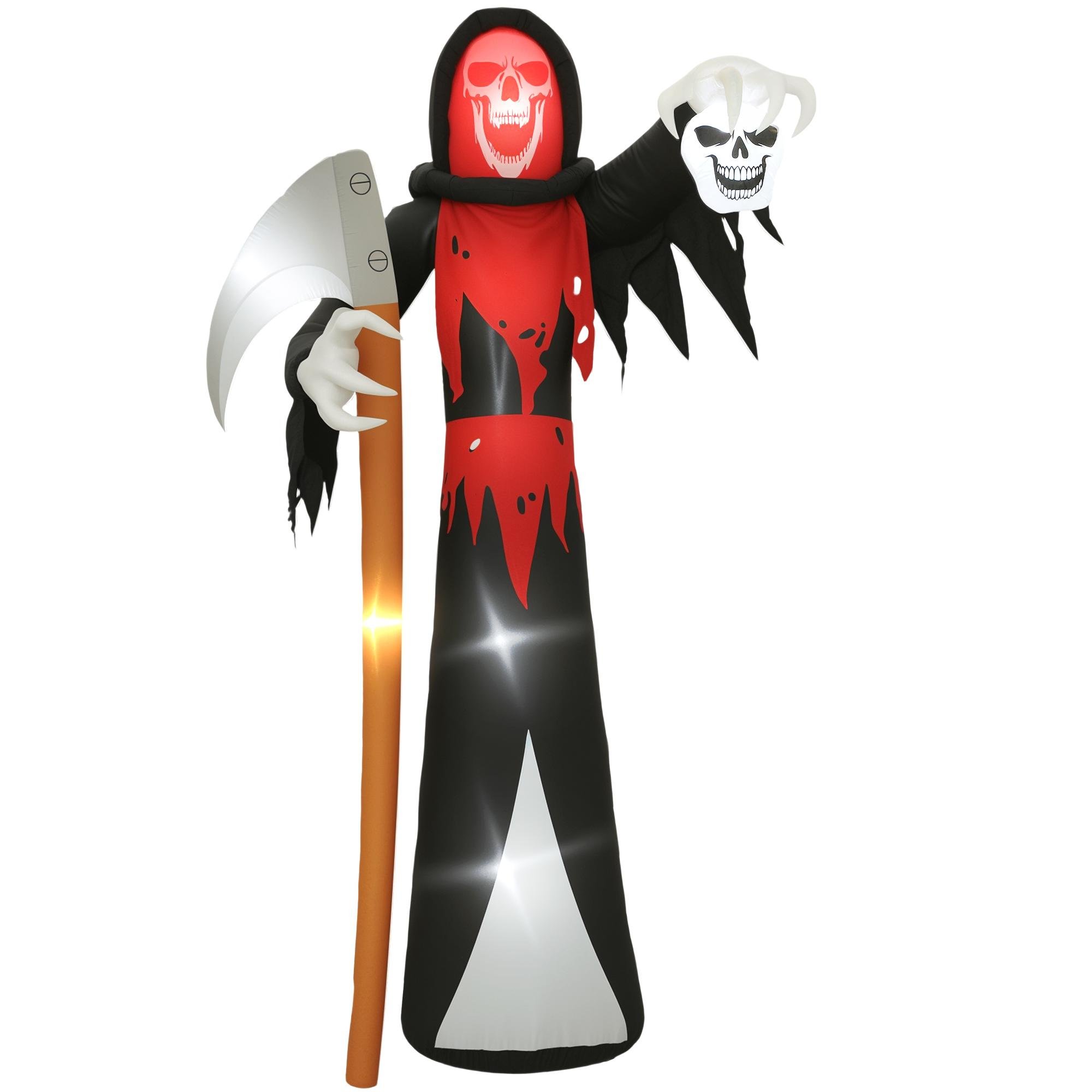 12 ft lighted grim reaper with scythe for Halloween displays